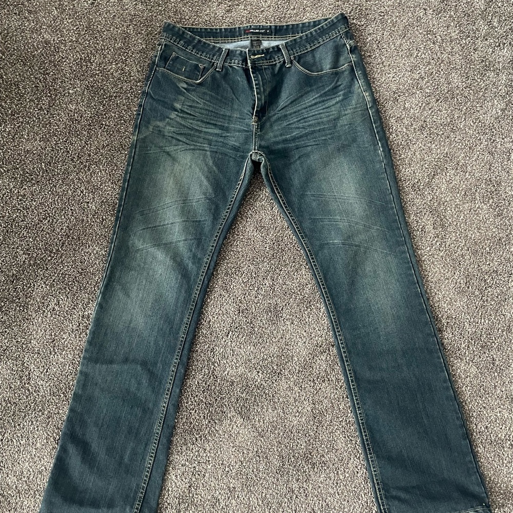 Classic Denim Straight-Leg Jeans